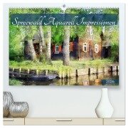 Spreewald Aquarell Impressionen (hochwertiger Premium Wandkalender 2026 DIN A2 quer), Kunstdruck in Hochglanz - Anja Frost