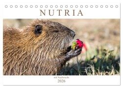 NUTRIA mit Nachwuchs (Tischkalender 2026 DIN A5 quer), CALVENDO Monatskalender - SchnelleWelten SchnelleWelten