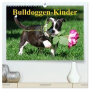 Bulldoggen-Kinder (hochwertiger Premium Wandkalender 2025 DIN A2 quer), Kunstdruck in Hochglanz - Elisabeth Stanzer