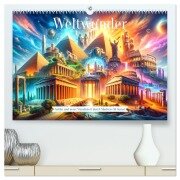 Weltwunder: Antike und neue: Visualisiert durch Moderne KI-Kunst (hochwertiger Premium Wandkalender 2026 DIN A2 quer), Kunstdruck in Hochglanz - Marco Warstat