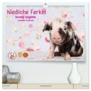 Cover-Bild zum Titel 'Niedliche Ferkel lovely piglets 2026 (hochwertiger Premium Wandkalender 2026 DIN A2 quer), Kunstdruck in Hochglanz' von 'Jeanette Hutfluss'