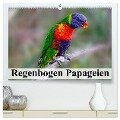 Regenbogen Papageien (hochwertiger Premium Wandkalender 2025 DIN A2 quer), Kunstdruck in Hochglanz - Elisabeth Stanzer