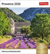 Cover-Bild zum Titel 'Provence Sehnsuchtskalender 2026 - Wochenkalender mit 53 Postkarten' von ''