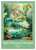 Hybrid Tiere zum Schmunzeln - Planer (Wandkalender 2025 DIN A2 hoch), CALVENDO Monatskalender - Liselotte Brunner-Klaus