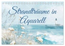 Strandträume in Aquarell (Tischkalender 2025 DIN A5 quer), CALVENDO Monatskalender - Ally Bee