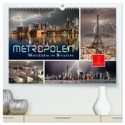 Metropolen - Weltstädte im Blitzlicht (hochwertiger Premium Wandkalender 2026 DIN A2 quer), Kunstdruck in Hochglanz - Peter Roder
