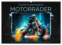 Coole KI-generierte MOTORRÄDER (Wandkalender 2025 DIN A2 quer), CALVENDO Monatskalender - Melanie Viola