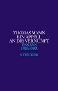 Ein Appell an die Vernunft 1926 - 1933 - Thomas Mann