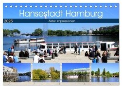 Hansestadt Hamburg - Alster Impressionen (Tischkalender 2025 DIN A5 quer), CALVENDO Monatskalender - Arno Klatt