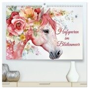 Hufspuren im Blütenmeer (hochwertiger Premium Wandkalender 2026 DIN A2 quer), Kunstdruck in Hochglanz - Ally Bee
