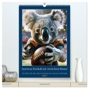 American Football mit tierischem Humor (hochwertiger Premium Wandkalender 2025 DIN A2 hoch), Kunstdruck in Hochglanz - Peter Rübsamen