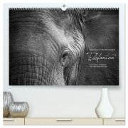 Emotionale Momente: Elefanten in black & white (hochwertiger Premium Wandkalender 2025 DIN A2 quer), Kunstdruck in Hochglanz - Ingo Gerlach GDT