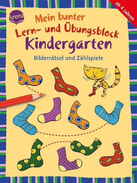 Mein bunter Lern- und Übungsblock Kindergarten. Bilderrätsel und Zählspiele - Friederike Barnhusen