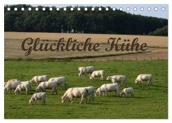 Cover-Bild zum Titel 'Glückliche Kühe (Tischkalender 2026 DIN A5 quer), CALVENDO Monatskalender' von 'Antje Lindert-Rottke'