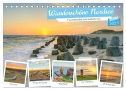 Wunderschöne Nordsee - Faszinierende Küstenlandschaften (Tischkalender 2025 DIN A5 quer), CALVENDO Monatskalender - Michael Valjak