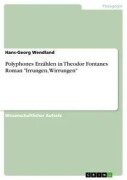 Cover-Bild zum Titel 'Polyphones Erzählen in Theodor Fontanes Roman "Irrungen, Wirrungen"' von 'Hans-Georg Wendland'