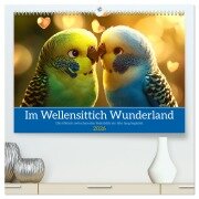 Im Wellensittich Wunderland (hochwertiger Premium Wandkalender 2026 DIN A2 quer), Kunstdruck in Hochglanz - Kerstin Waurick