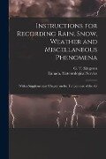 Instructions for Recording Rain, Snow, Weather and Miscellaneous Phenomena [microform]: With a Supplementary Chapter on the Temperature of the Air - 