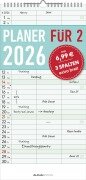 Cover-Bild zum Titel 'Planer für zwei 2026 mit 3 Spalten - Familien-Timer 22x45 cm - Offset-Papier - mit Ferienterminen - Wand-Planer - Familienkalender - Alpha Edition' von ''