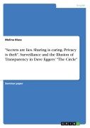 "Secrets are lies. Sharing is caring. Privacy is theft". Surveillance and the Illusion of Transparency in Dave Eggers' "The Circle" - Melina Blass