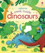 Cover-Bild zum Titel 'Peek Inside Dinosaurs' von 'Anna Milbourne'