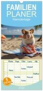 Cover-Bild zum Titel 'Familienplaner 2026 - Hamstertage mit 5 Spalten (Wandkalender, 21 x 45 cm) CALVENDO' von 'Heidi Spiegler'