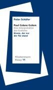 Cover-Bild zum Titel 'Paul Celans Golem' von 'Peter Schäfer'