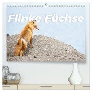Flinke Füchse (hochwertiger Premium Wandkalender 2026 DIN A2 quer), Kunstdruck in Hochglanz - Happy Monkey