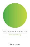 Cover-Bild zum Titel 'Warum so traurig?' von 'Alexa Hennig Von Lange'