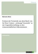 Cover-Bild zum Titel 'Formen der Vorurteile aus dem Buch von Sir Peter Ustinov "Achtung! Vorurteile" in der Gegenüberstellung zu den wissenschaftlichen Erkenntnissen' von 'Marianne Wenz'