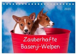 Zauberhafte Basenji-Welpen (Tischkalender 2025 DIN A5 quer), CALVENDO Monatskalender - Angelika Joswig
