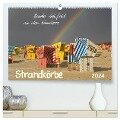 Strandkörbe ¿ bunte Vielfalt an der Nordsee (hochwertiger Premium Wandkalender 2024 DIN A2 quer), Kunstdruck in Hochglanz - Roland T. Frank