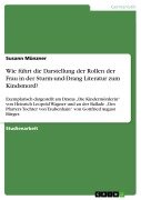 Cover-Bild zum Titel 'Wie führt die Darstellung der Rollen der Frau in der Sturm-und-Drang Literatur zum Kindsmord?' von 'Susann Münzner'