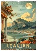 Italien - Old School Poster Style (Wandkalender 2025 DIN A3 hoch), CALVENDO Monatskalender - Val Thoermer
