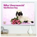 Walliser Schwarznasenschaf Valais Blacknose Sheep (hochwertiger Premium Wandkalender 2024 DIN A2 quer), Kunstdruck in Hochglanz - Jeanette Hutfluss