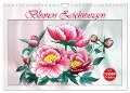 Blumen-Zeichnungen (Wandkalender 2024 DIN A4 quer), CALVENDO Monatskalender - Dusanka Djeric
