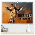 GIRAFFEN - Modern Art (hochwertiger Premium Wandkalender 2025 DIN A2 quer), Kunstdruck in Hochglanz - Susan Michel