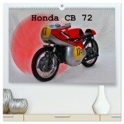 Honda CB 72 (hochwertiger Premium Wandkalender 2025 DIN A2 quer), Kunstdruck in Hochglanz - Ingo Laue