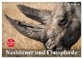 Nashörner und Flusspferde (Tischkalender 2025 DIN A5 quer), CALVENDO Monatskalender - Elisabeth Stanzer