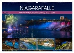 NIAGARAFÄLLE Idyllische Impressionen bei Tag und Nacht (Wandkalender 2025 DIN A2 quer), CALVENDO Monatskalender - Melanie Viola