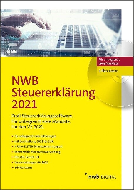 NWB Steuererklärung 2021 - 1-Platz-Lizenz - 