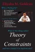 Theory of Constraints - Eliyahu M Goldratt
