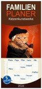 Cover-Bild zum Titel 'Familienplaner 2026 - Katzenkunstwerke mit 5 Spalten (Wandkalender, 21 x 45 cm) CALVENDO' von 'Sabine Löwer'