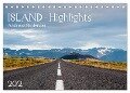 Island Highlights (Tischkalender 2024 DIN A5 quer), CALVENDO Monatskalender - Andreas Sahlender