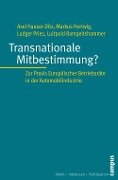 Transnationale Mitbestimmung? - Axel Hauser-Ditz, Markus Hertwig, Ludger Pries, Luitpold Rampeltshammer