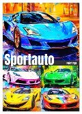 Sportauto Paintings (Wandkalender 2025 DIN A2 hoch), CALVENDO Monatskalender - Rose Hurley