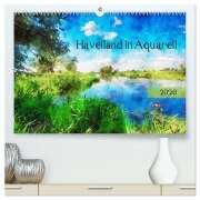 Havelland in Aquarell (hochwertiger Premium Wandkalender 2026 DIN A2 quer), Kunstdruck in Hochglanz - Anja Frost