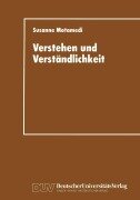 Cover-Bild zum Titel 'Verstehen und Verständlichkeit' von 'Susanne Klein'