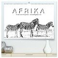 AFRIKA - Schwarz-weiss Fotografien im modernen "High Key" Look (hochwertiger Premium Wandkalender 2025 DIN A2 quer), Kunstdruck in Hochglanz - Robert Styppa