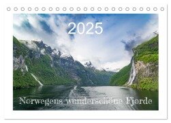 Norwegens wunderschöne Fjorde (Tischkalender 2025 DIN A5 quer), CALVENDO Monatskalender - Angela Rohde